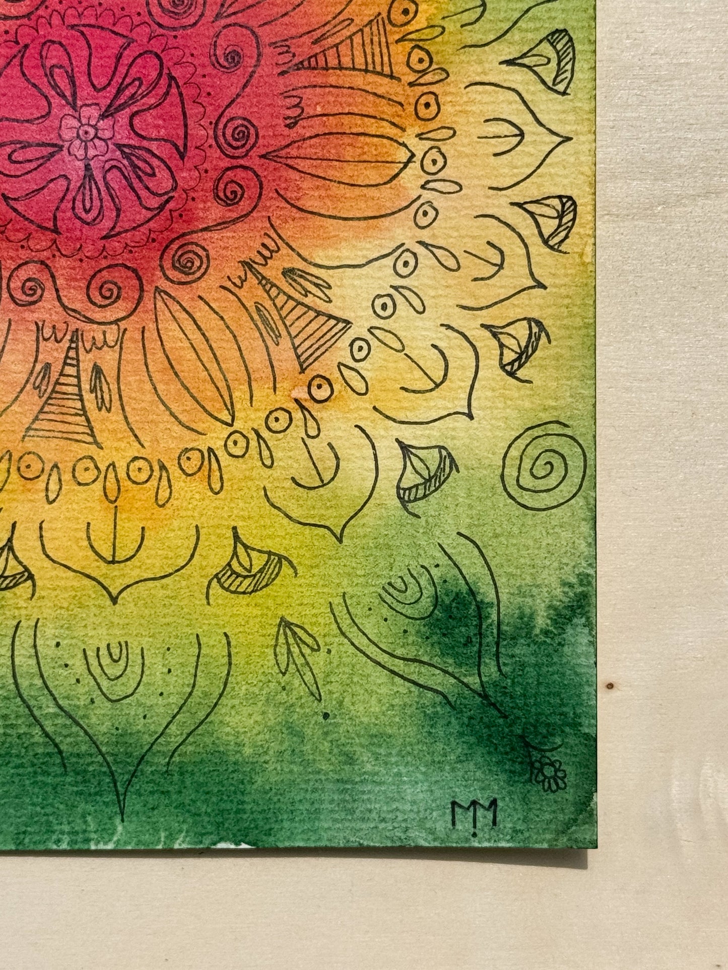 17/30 - Rainbow Mandala (14,8 x 21,0 cm Original)