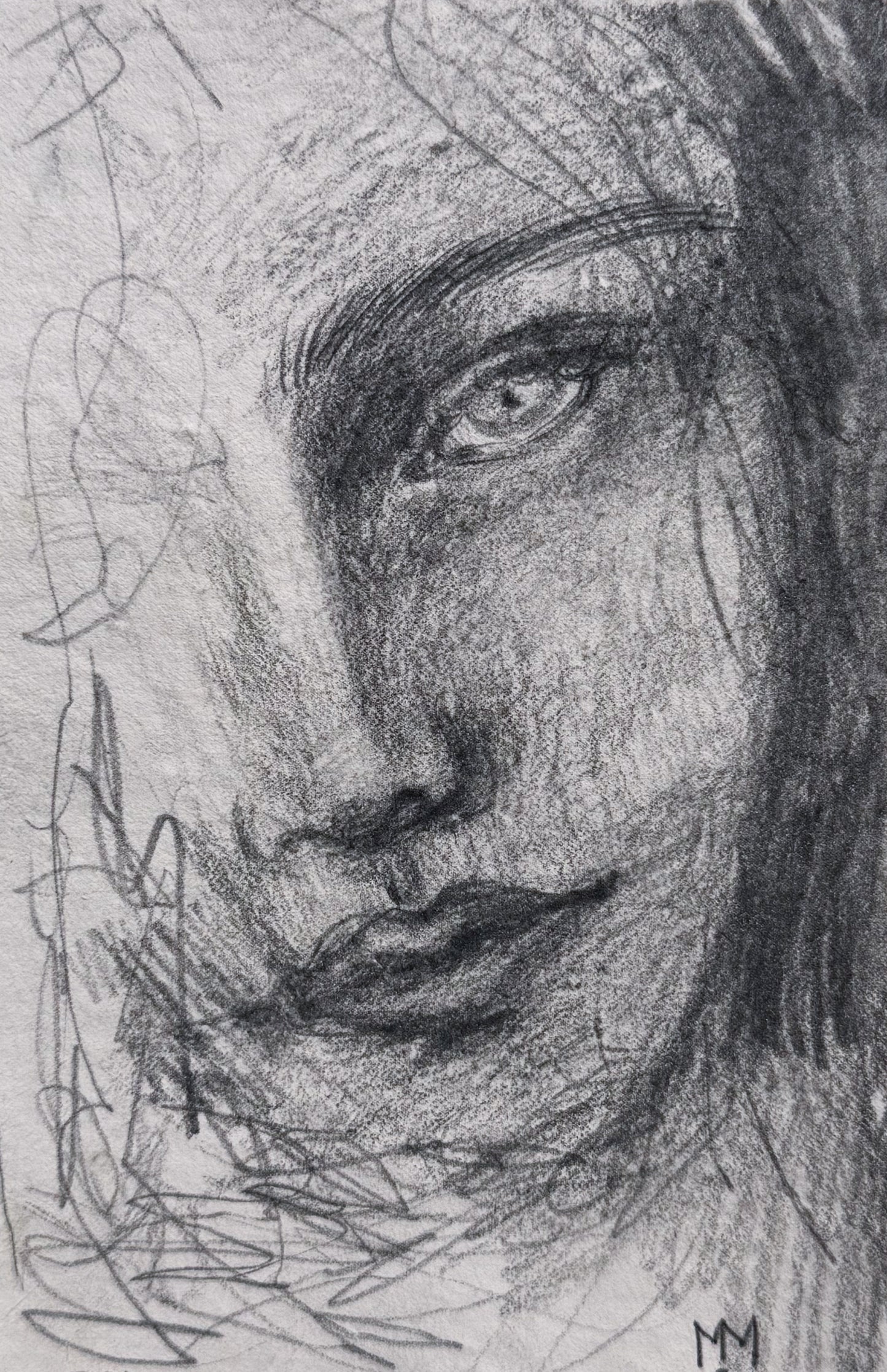 5/30 - Scribble Face (14,8 x 21,0 cm Original)