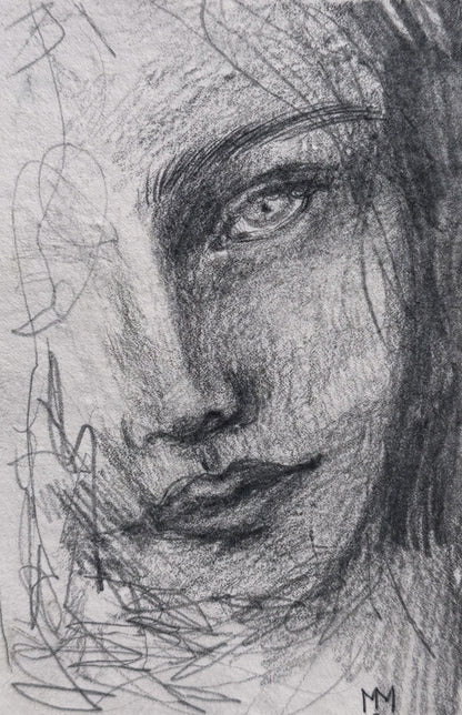 5/30 - Scribble Face (14,8 x 21,0 cm Original)