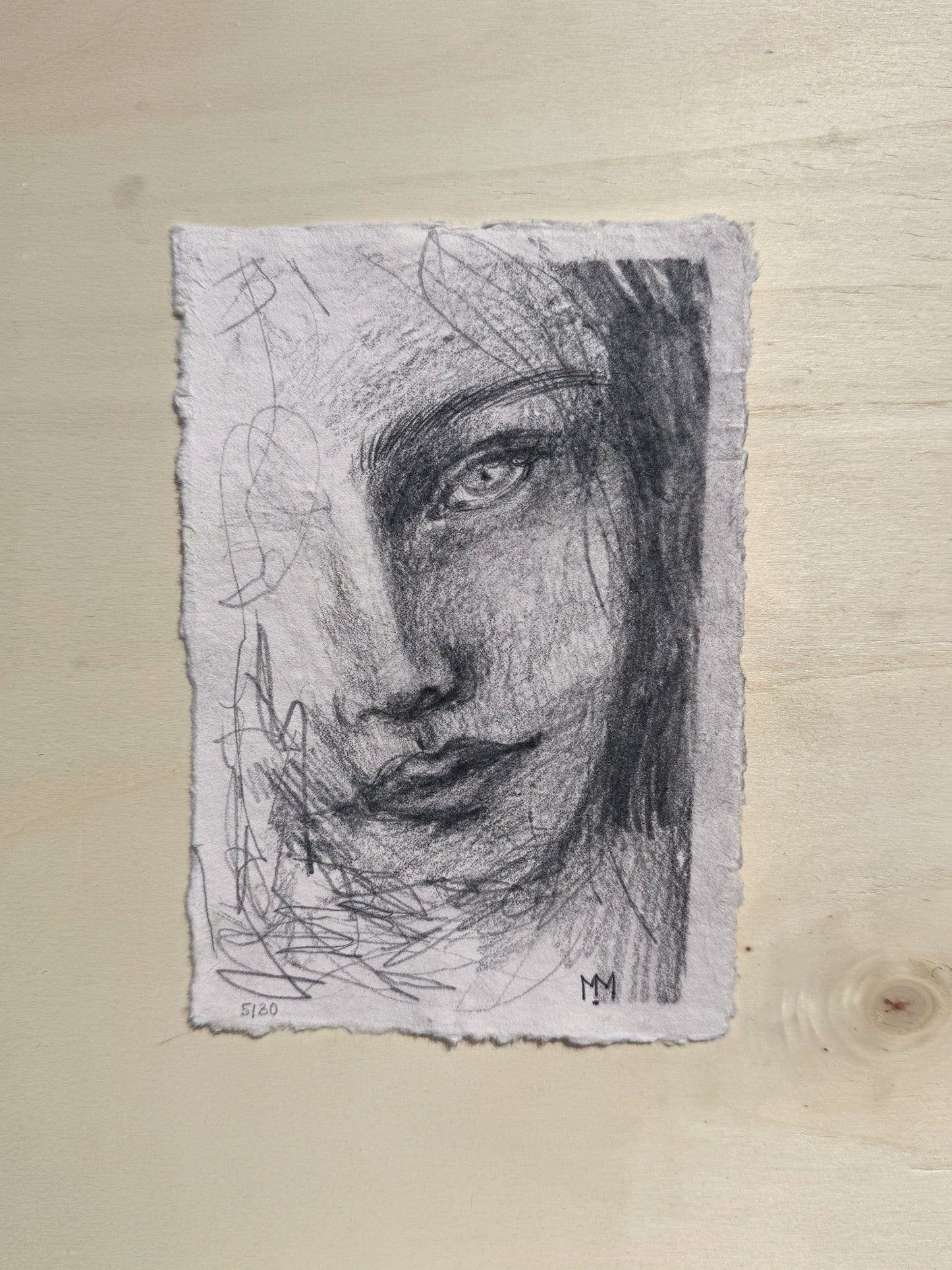 5/30 - Scribble Face (14,8 x 21,0 cm Original)