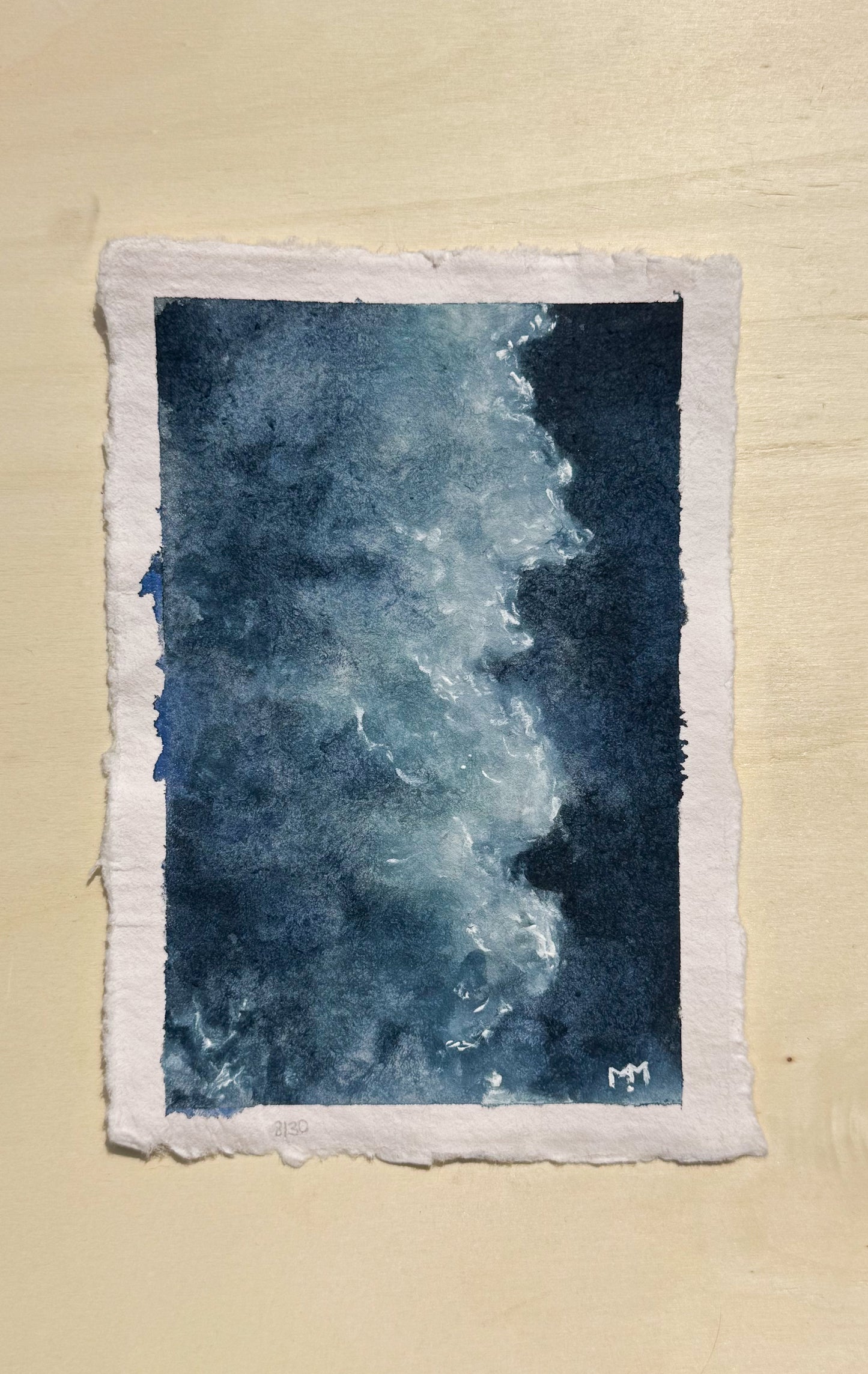8/30 - Crashing Wave (14,8 x 21,0 cm Original)