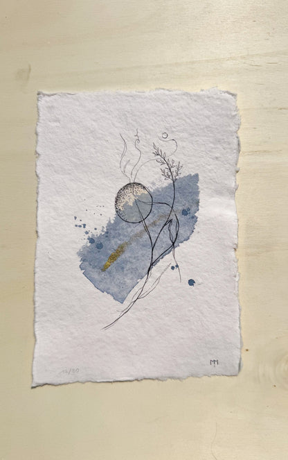 12/30 - Moon Flowers (14,8 x 21,0 cm Original)