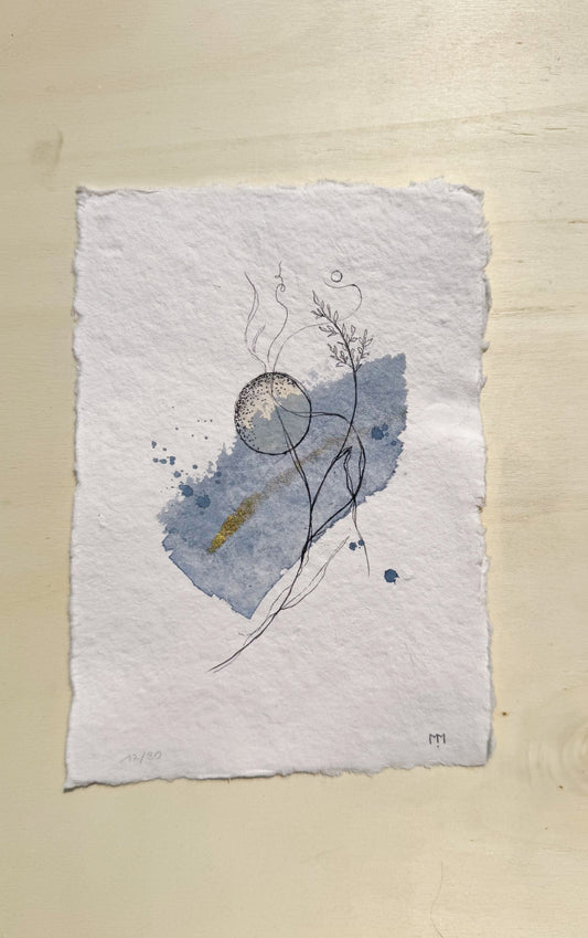 12/30 - Moon Flowers (14,8 x 21,0 cm Original)