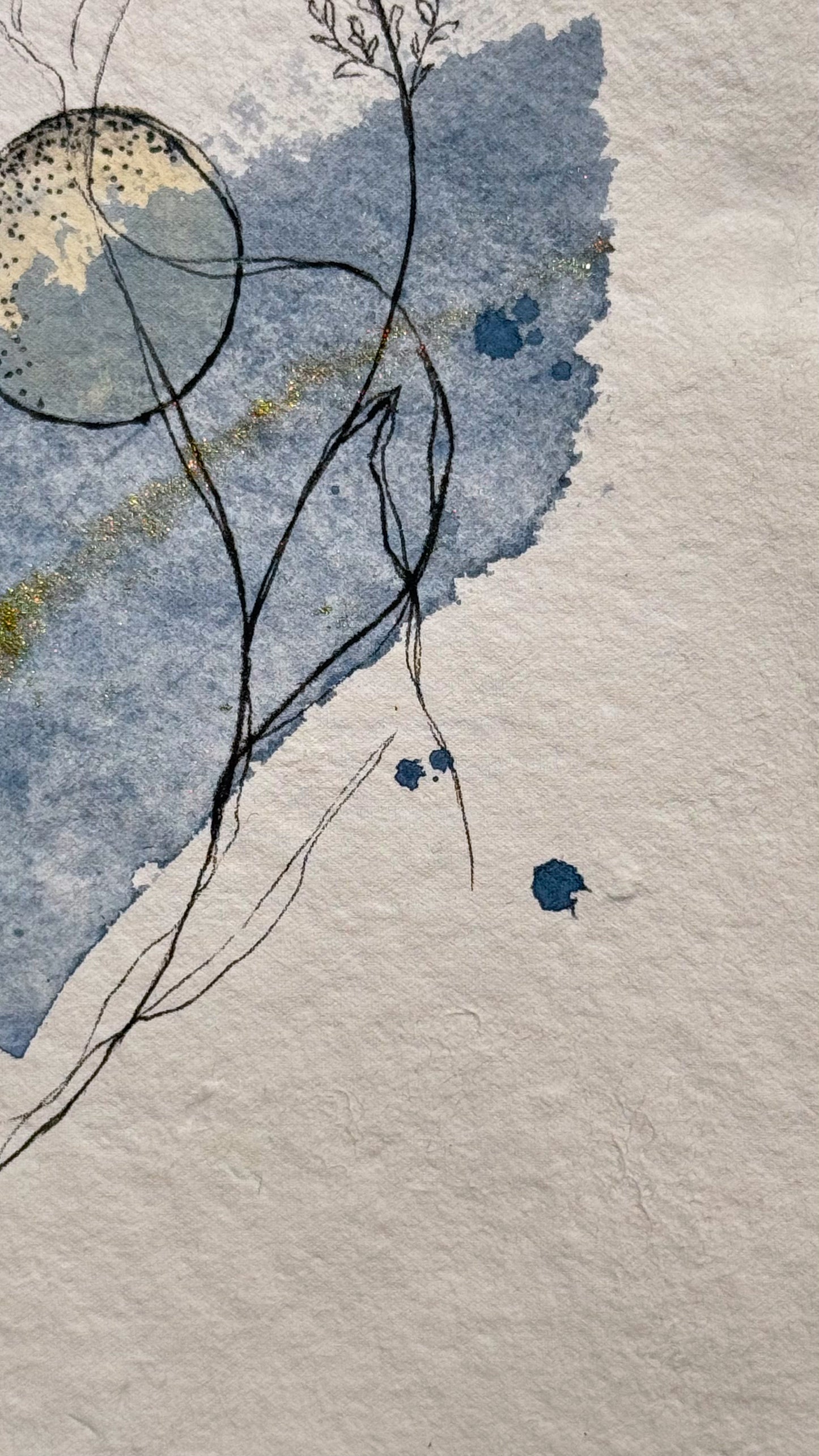 12/30 - Moon Flowers (14,8 x 21,0 cm Original)