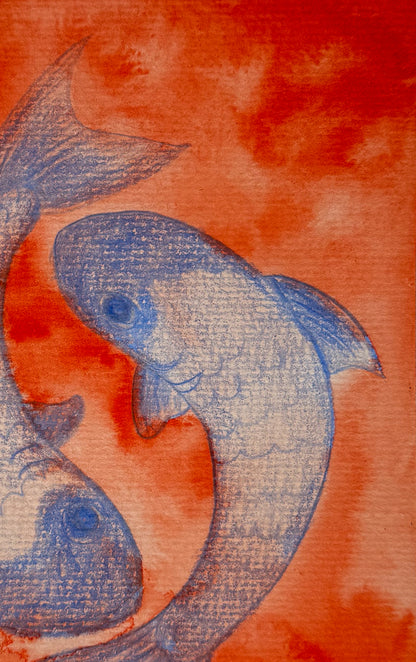 14/30 - Blue Fish (14,8 x 21,0 cm Original)