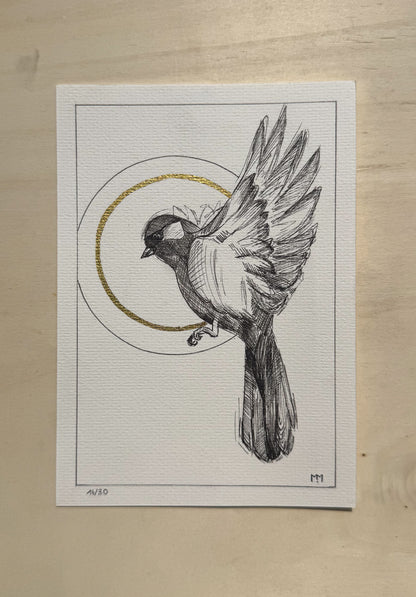16/30 - Bird Sketch (14,8 x 21,0 cm Original)