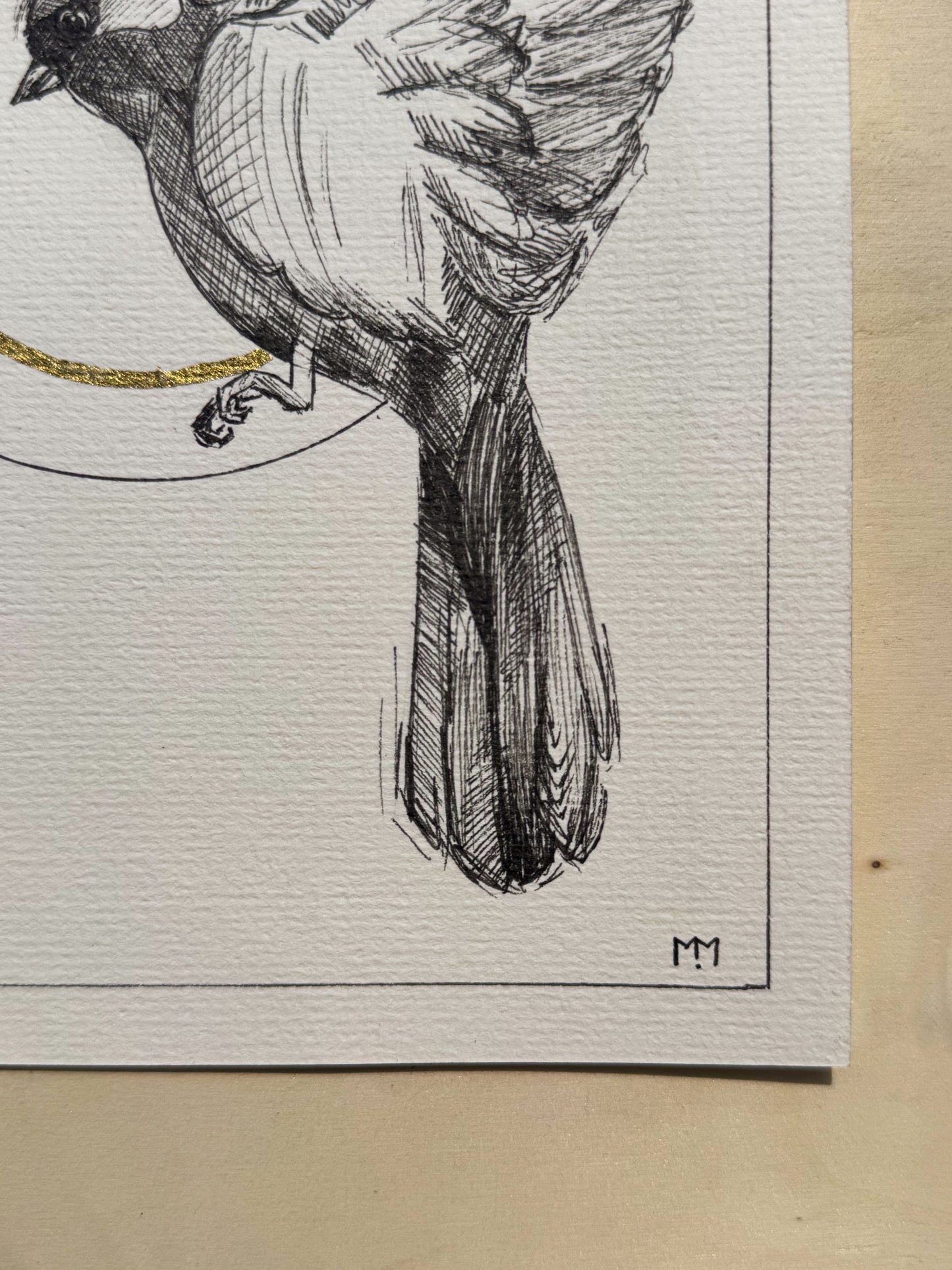 16/30 - Bird Sketch (14,8 x 21,0 cm Original)