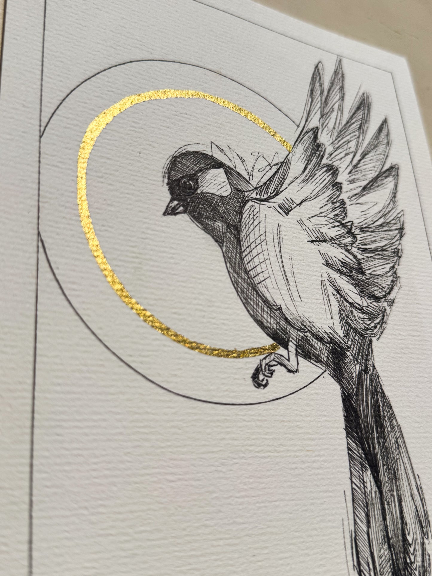 16/30 - Bird Sketch (14,8 x 21,0 cm Original)