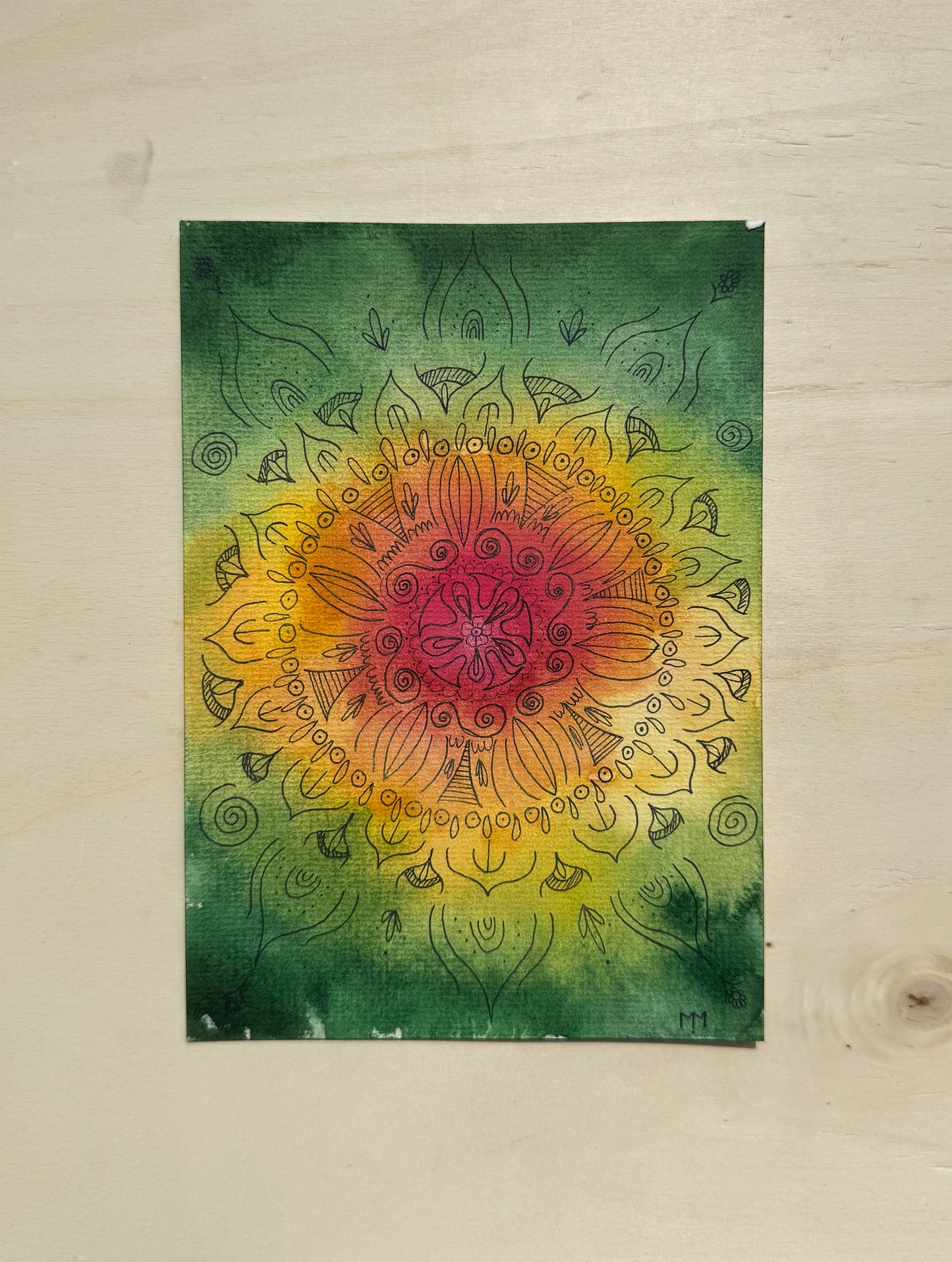 17/30 - Rainbow Mandala (14,8 x 21,0 cm Original)