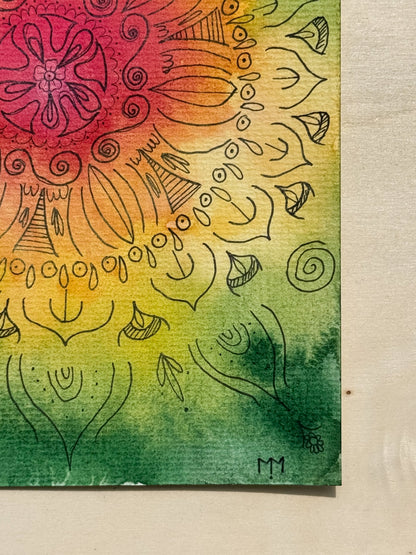 17/30 - Rainbow Mandala (14,8 x 21,0 cm Original)