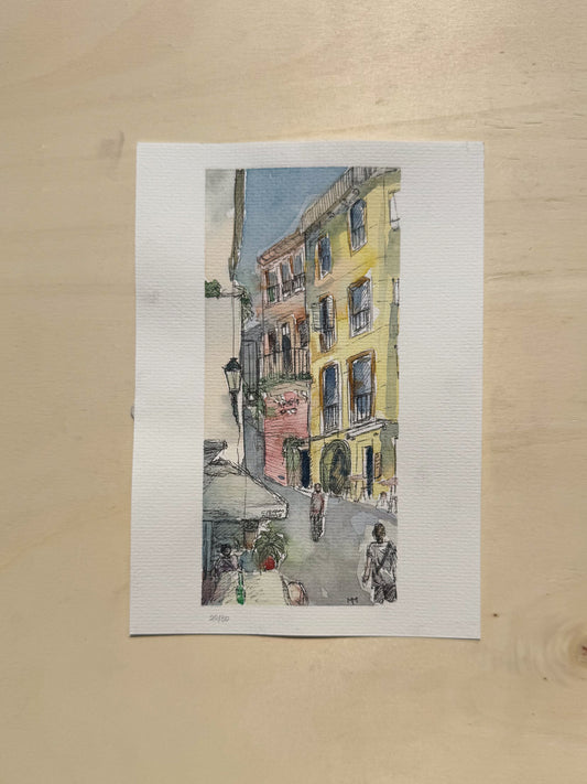 20/30 - Street in Malaga (14,8 x 21,0 cm Original)