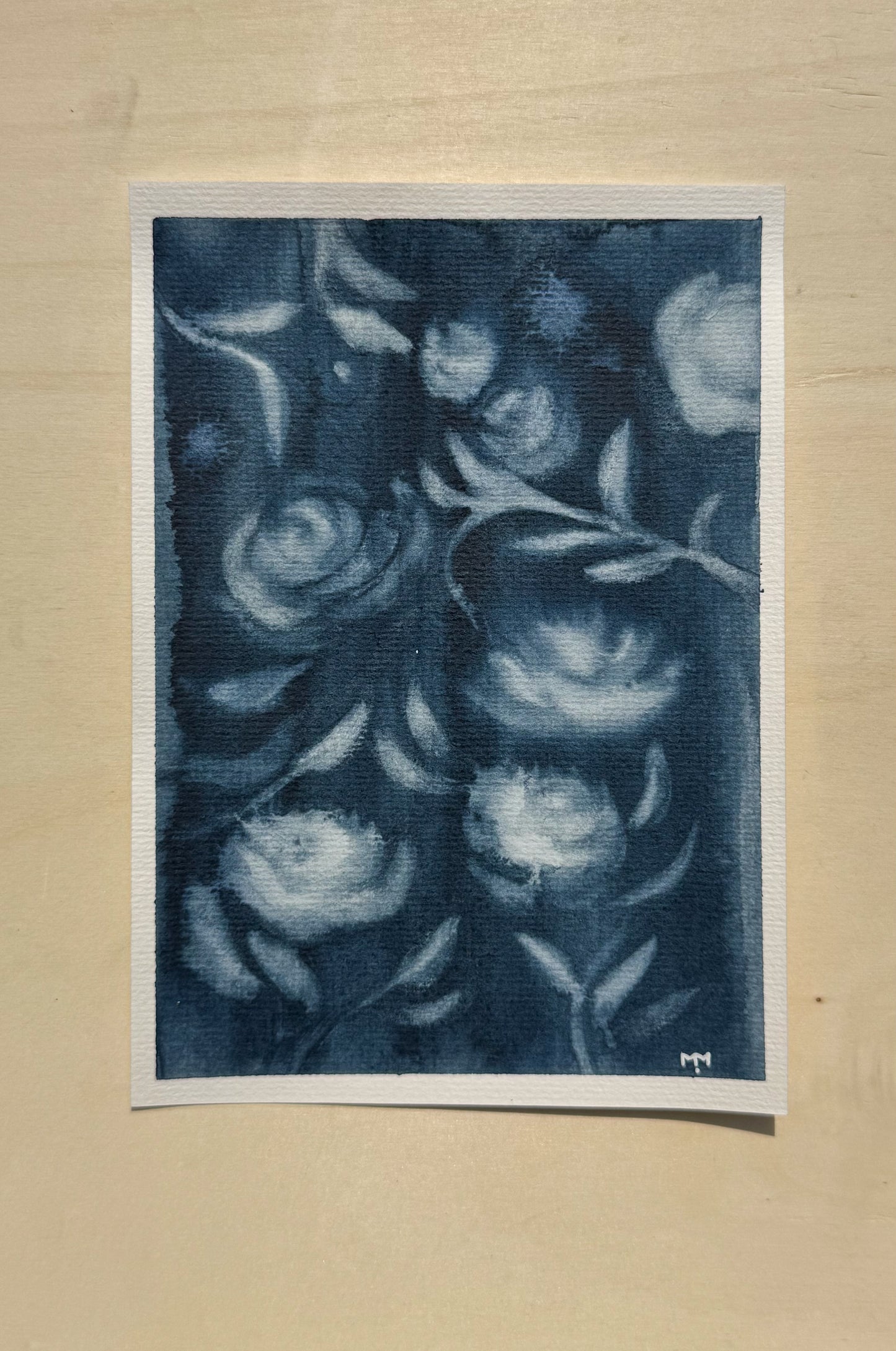 29/30 - Blue Flowers (14,8 x 21,0 cm Original)