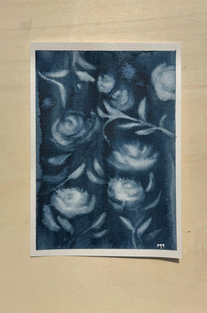 29/30 - Blue Flowers (14,8 x 21,0 cm Original)