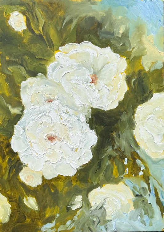 In the Garden - Original Oil Painting (21x30cm)