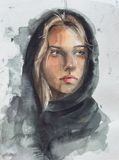 Split - Original Watercolor Painting (15x21cm)