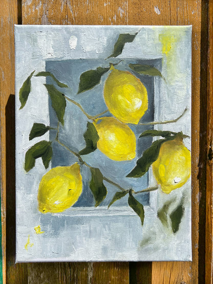 "Lemon Tree" 9,5x21cm Original Painting