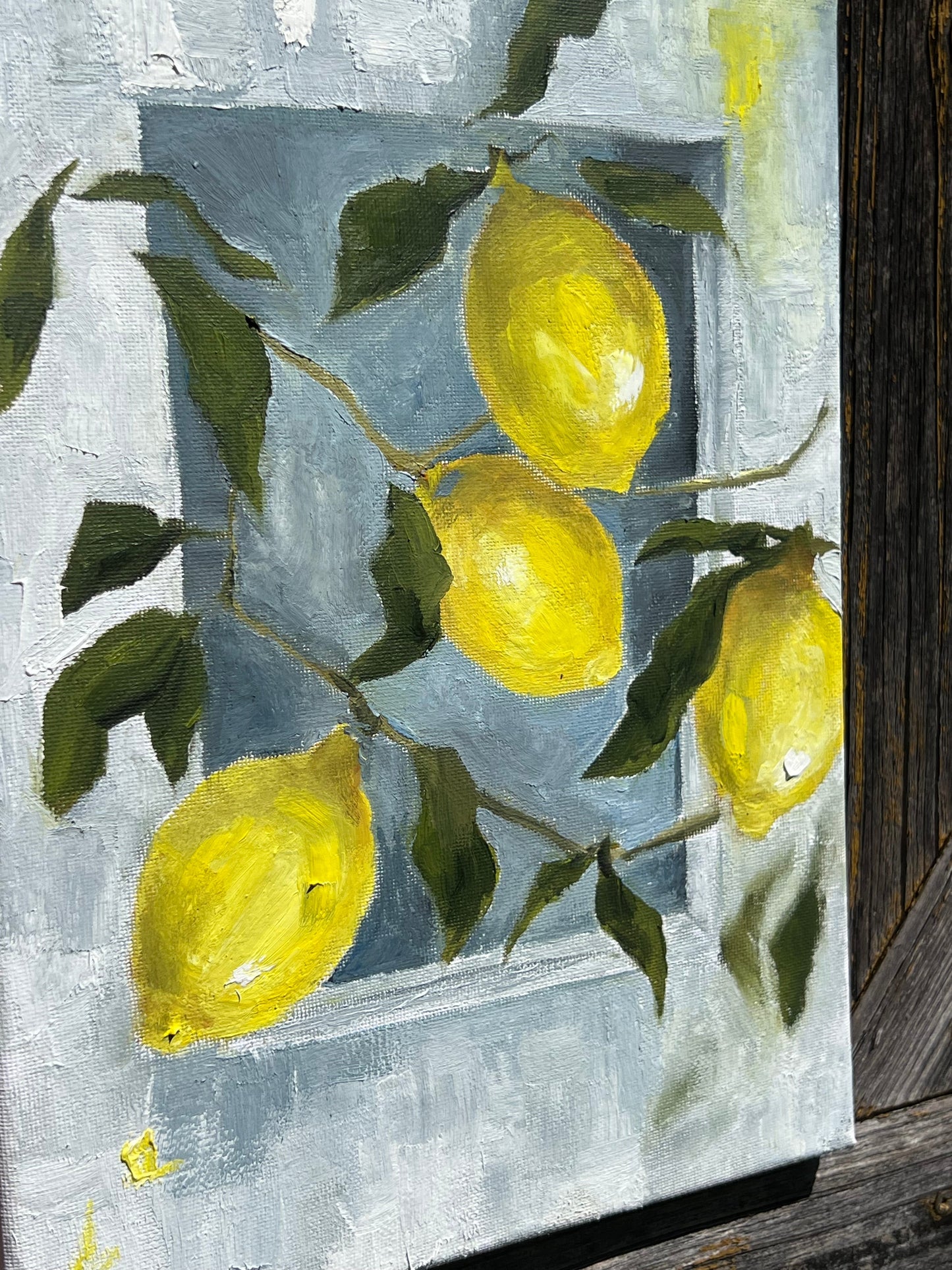"Lemon Tree" 9,5x21cm Original Painting